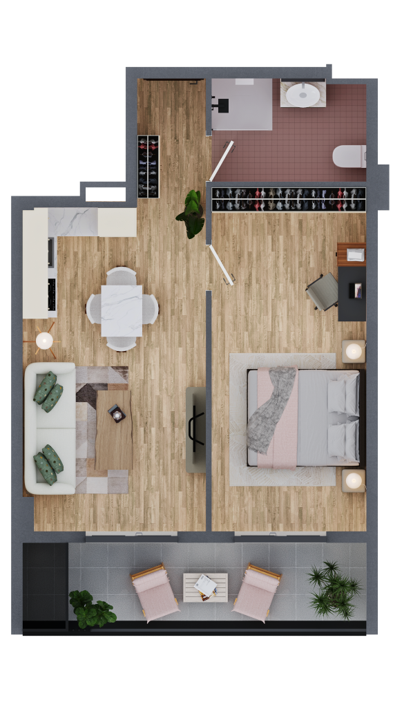 1 ოთახიანი